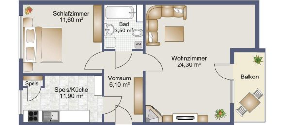 2غرفة شقة في Oberndorf bei Schwanenstadt, Austria رقم 227319 7