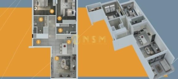 Wohnung 1+1 in Mersin, Turkey, Nr. 8438 21