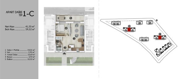 Wohnung 1+1 in Bodrum, Turkey, Nr. 5240 6
