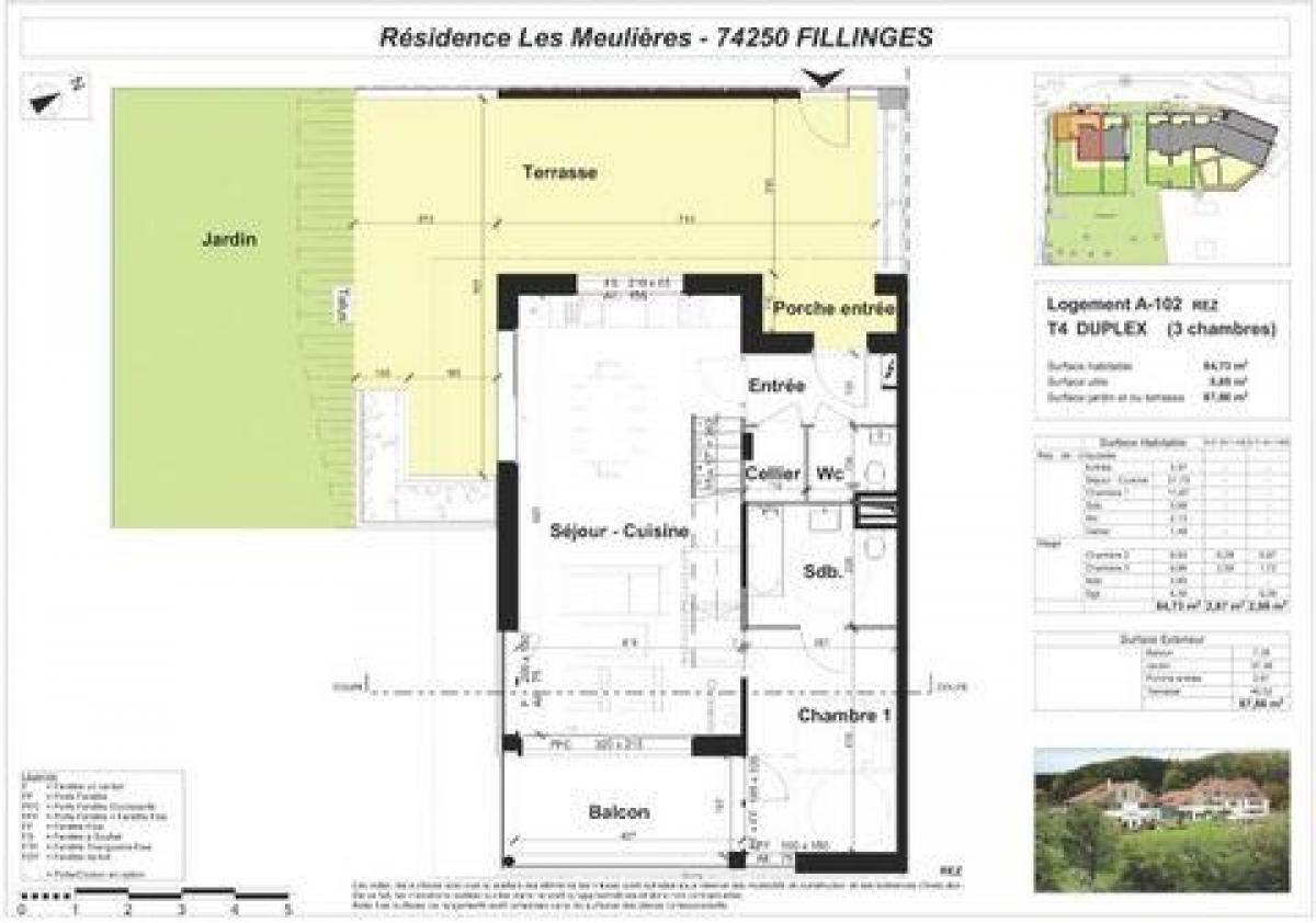شقة 3 غرف نوم  في Fillinges, France رقم 31305