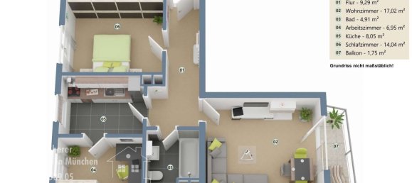 1 غرف نوم شقة في Munich, Germany رقم 279643 12