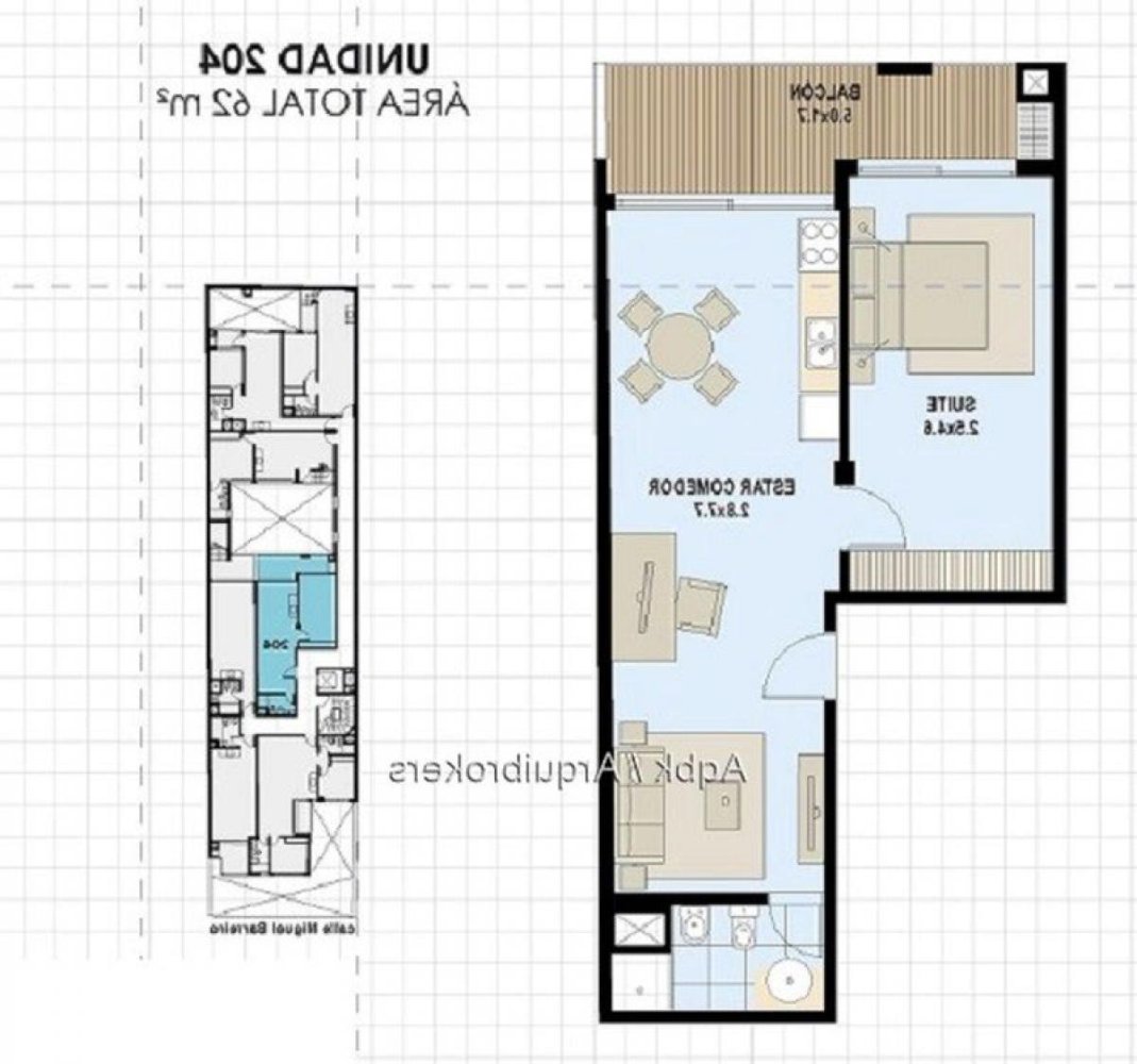 Студия в Монтевидео, Уругвай № 3511