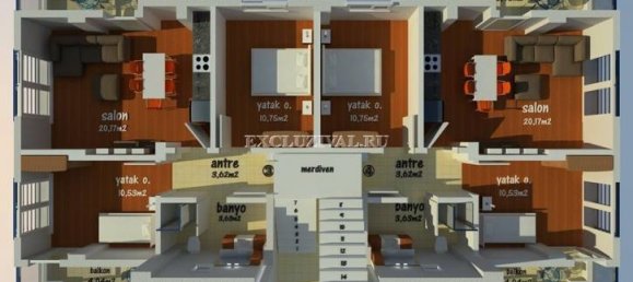 Квартира 1+1 в Дидим, Турция № 30874 3