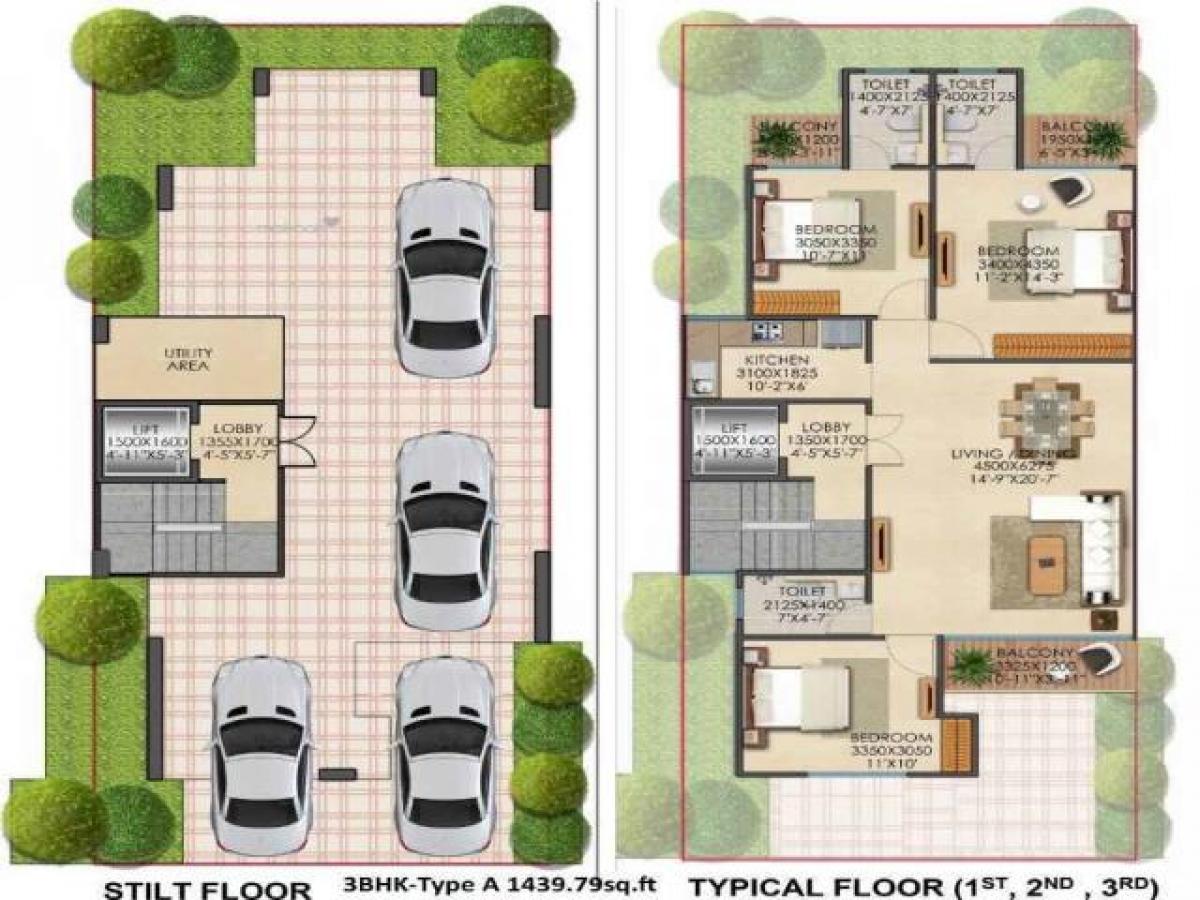 3 bedrooms House in Gurgaon, India No. 2695