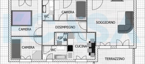Apartamento de 3 dormitorios en Melito di Napoli, Italy No. 194194 2
