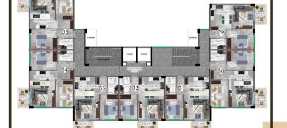 Квартира 1+1 в Конаклы, Турция № 31294 18