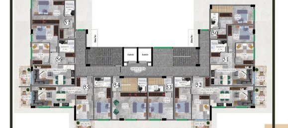 Квартира 1+1 в Конаклы, Турция № 31294 21