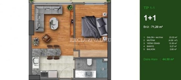 Apartment 1+1 in Istanbul, Turkey No. 28492 6