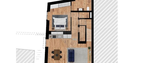 2 غرف نوم منزل ذو طابقين في Porto, Portugal رقم 41245 17