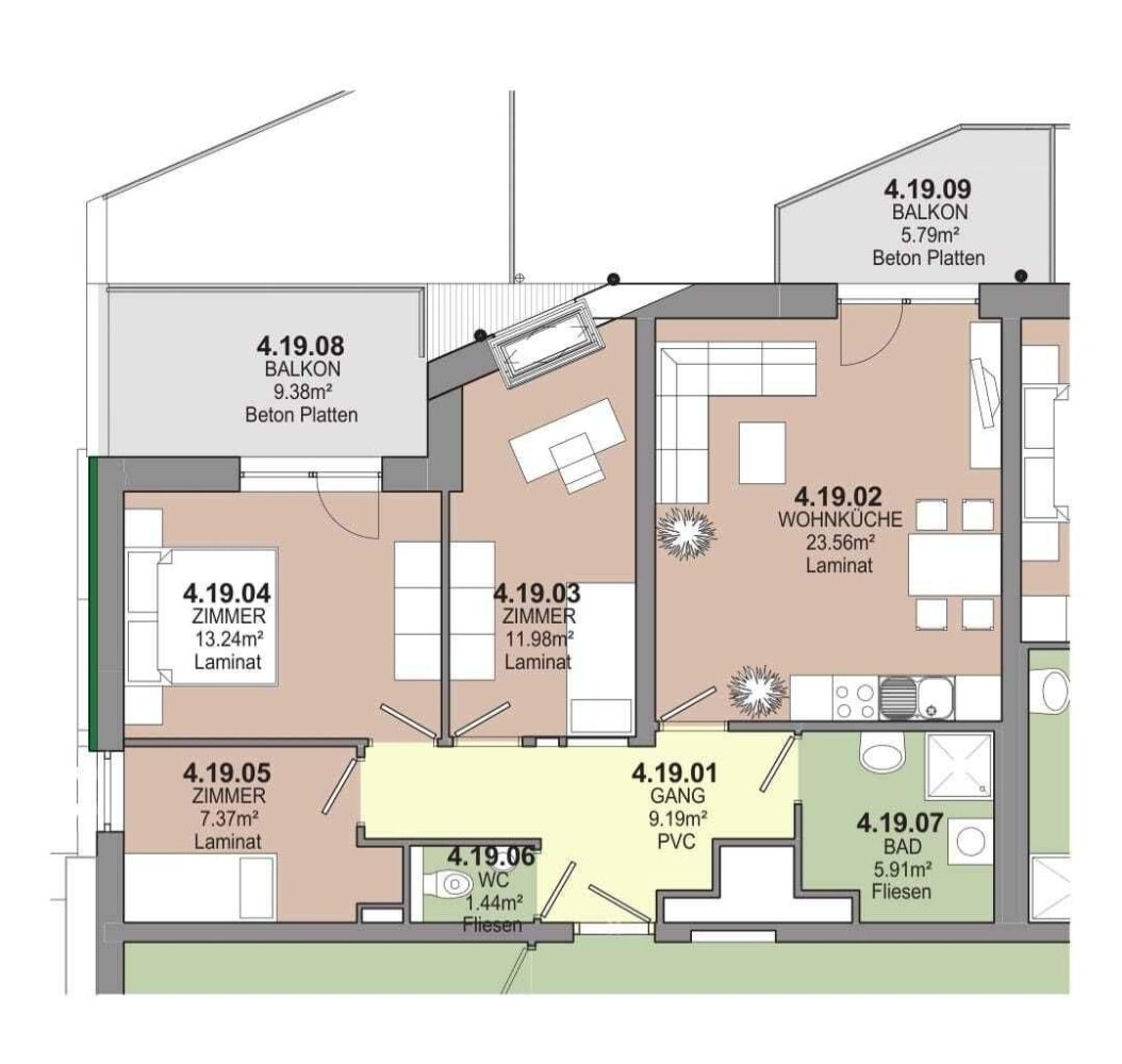 4-Zimmer Wohnung in Stockerau, Austria, Nr. 143964