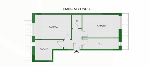 2-Zimmer Wohnung in Milan, Italy, Nr. 241681 2