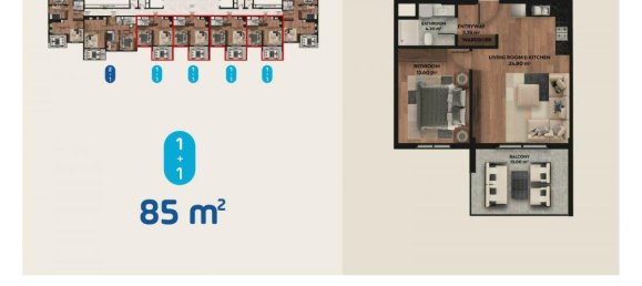 2-Zimmer Wohnung in Mersin, Turkey, Nr. 30108 12