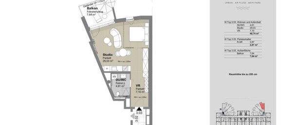 1 room Commercial property in Leopoldstadt, Austria No. 253444 16