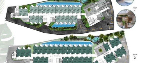 Кондоминиум  с 1 спальней в Пляж Сурин, Таиланд № 26039 13