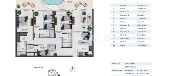 Apartamento T2 em Al Marjan Island, UAE N.º 123462 26
