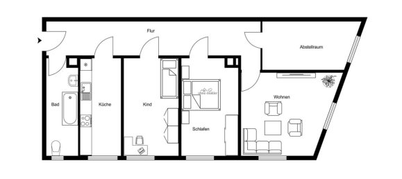 Apartamento T2 em Leipzig, Germany N.º 58185 8