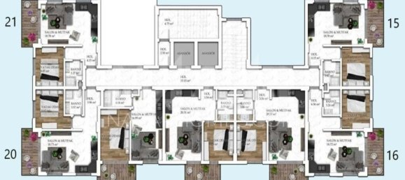 Wohnung 1+1 in Alanya, Turkey, Nr. 14407 21