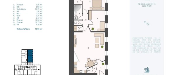 Apartamento de 3 divisões em Meidling, Austria N.º 81425 8