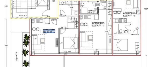 1 dormitorio apartamento en venta en Piraeus, Attica, Greece № 53682 3