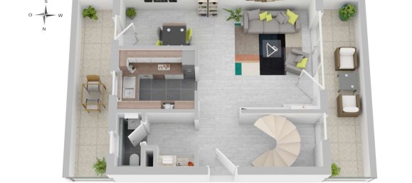 Дуплекс с 1 спальней в Баден-Вюртемберг, Германия № 17732 14