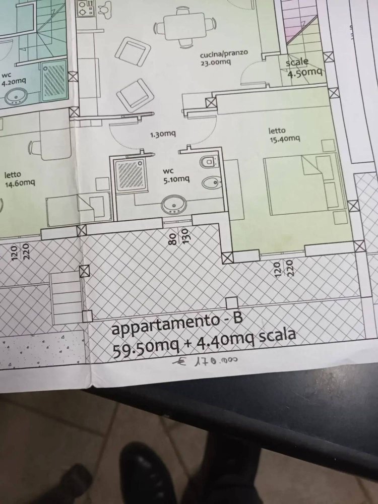 Квартира с 2 комнатами в Орте, Италия № 157076