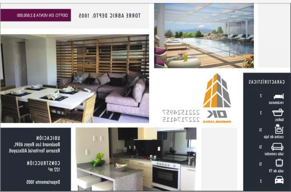 Apartamento de 2 dormitorios en Puebla, Mexico No. 187310