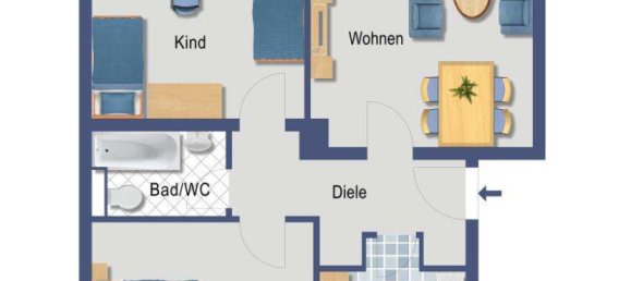 3غرفة شقة في Dusseldorf, Germany رقم 7790 5