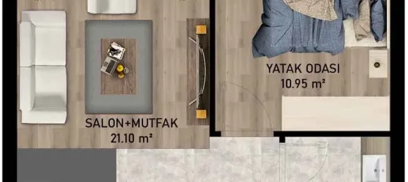 Apartment 1+1 in Aksu, Turkey No. 32775 12