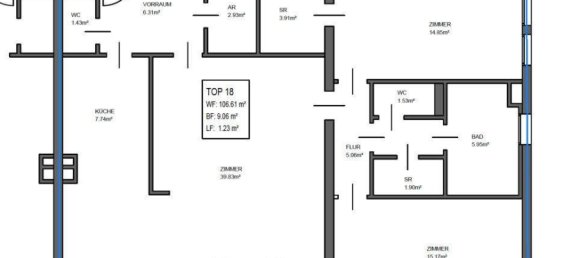 3-salle Appartement à Wahring, Austria No. 135466 11