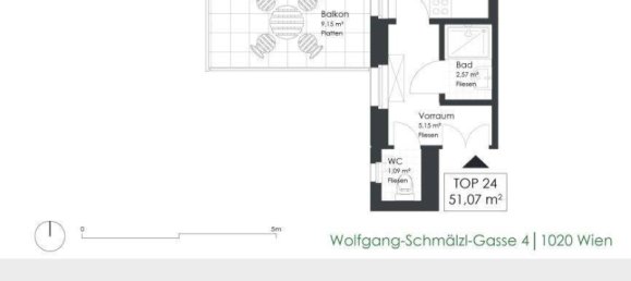 2-salle Appartement à Leopoldstadt, Austria No. 134674 16