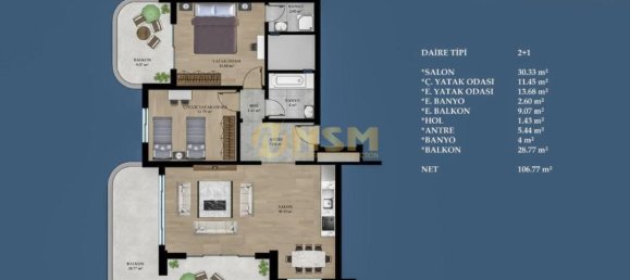 Apartment 2+1 in Alanya, Turkey No. 5594 24