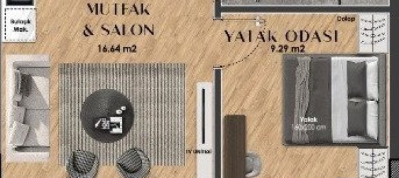 شقة 1+1 في Aksu, Turkey رقم 32665 13