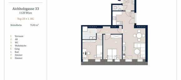 3-Zimmer Wohnung in Meidling, Austria, Nr. 147254 9