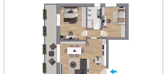 Квартира с 3 комнатами в Буччинаско, Италия № 37680 13