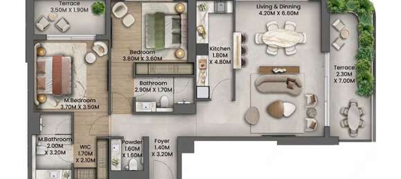 Apartamento T1 em Maritime City, UAE N.º 121464 6