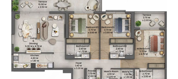 Apartamento T1 em Maritime City, UAE N.º 121464 8