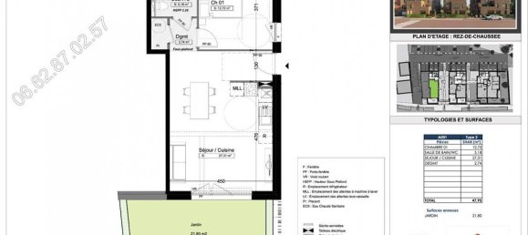 1 Schlafzimmer Wohnung in Amiens, France, Nr. 75526 2