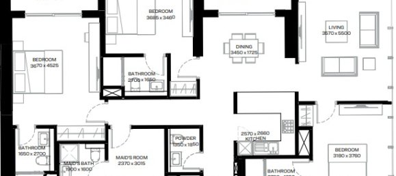 3 chambres Appartement à SOBHA HARTLAND, Meydan, UAE No. 59556 7