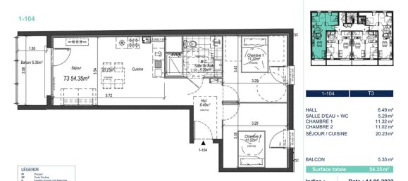 2 Schlafzimmer Wohnung in Cucq, France, Nr. 160512 2