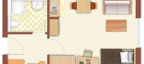 Квартира с 1 спальней в Дармштадт, Германия № 3226 8