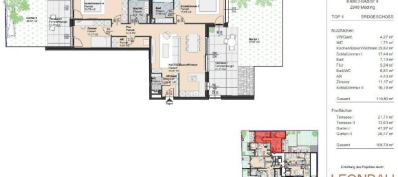 Квартира с 4 комнатами в Мёдлинг, Австрия № 114570 8