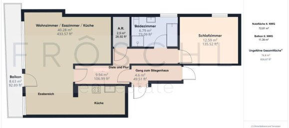 2غرفة شقة في Feldkirchen in Karnten, Austria رقم 33109 12