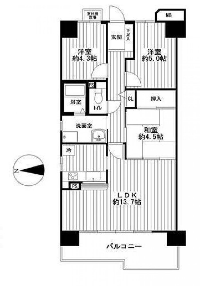 Apartamento de 3 dormitorios en Hyogo, Japan No. 3112