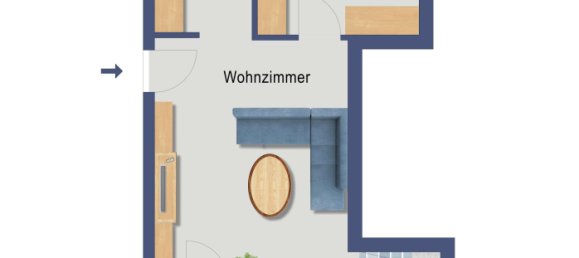 Квартира с 1 спальней в Goppingen, Германия № 21341 9