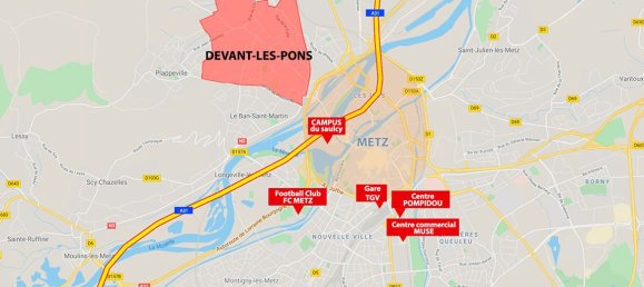 2 Schlafzimmer Wohnung in Metz, France, Nr. 43349 2