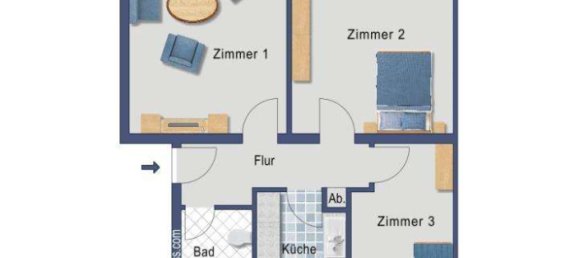 3-salle Appartement à Bonn, Germany No. 7761 3