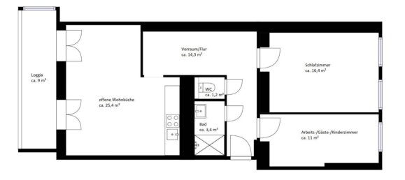 Apartamento de 3 divisões em Simmering, Austria N.º 128716 9