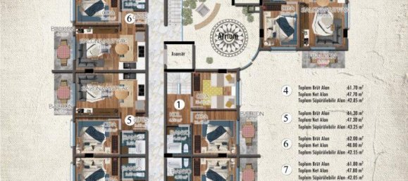 Apartamento de 2 habitaciónes en Alanya, Turkey No. 29964 13