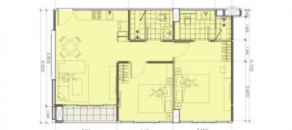 Apartamento com 2 quartos em condomínio em Pattaya, Thailand N.º 2201 7