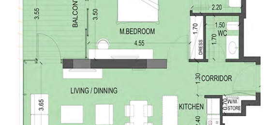 Apartamento T1 em Nadd Al Sheba, UAE N.º 121638 2